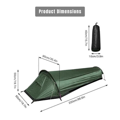 Skanto | Ultralight Single-Person Camping Tent | Waterproof, Windproof & Ideal for Hikers and Backpackers