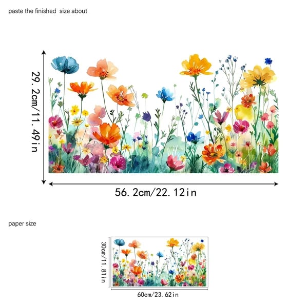 BowLift | 💐 Colorful Floral Bouquet Window Sticker 🖼️ (Removable without leaving marks)
