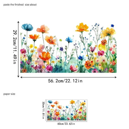 BowLift | 💐 Colorful Floral Bouquet Window Sticker 🖼️ (Removable without leaving marks)