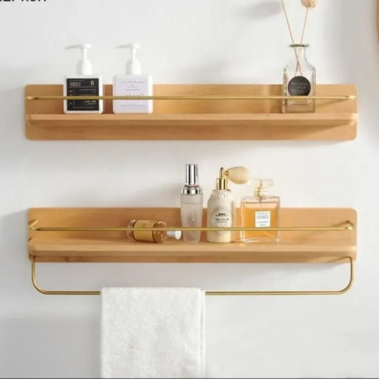 Skanto | BAMBOORA – Bamboo Wall-Mounted Coat Rack with Shelf for Smart Storage