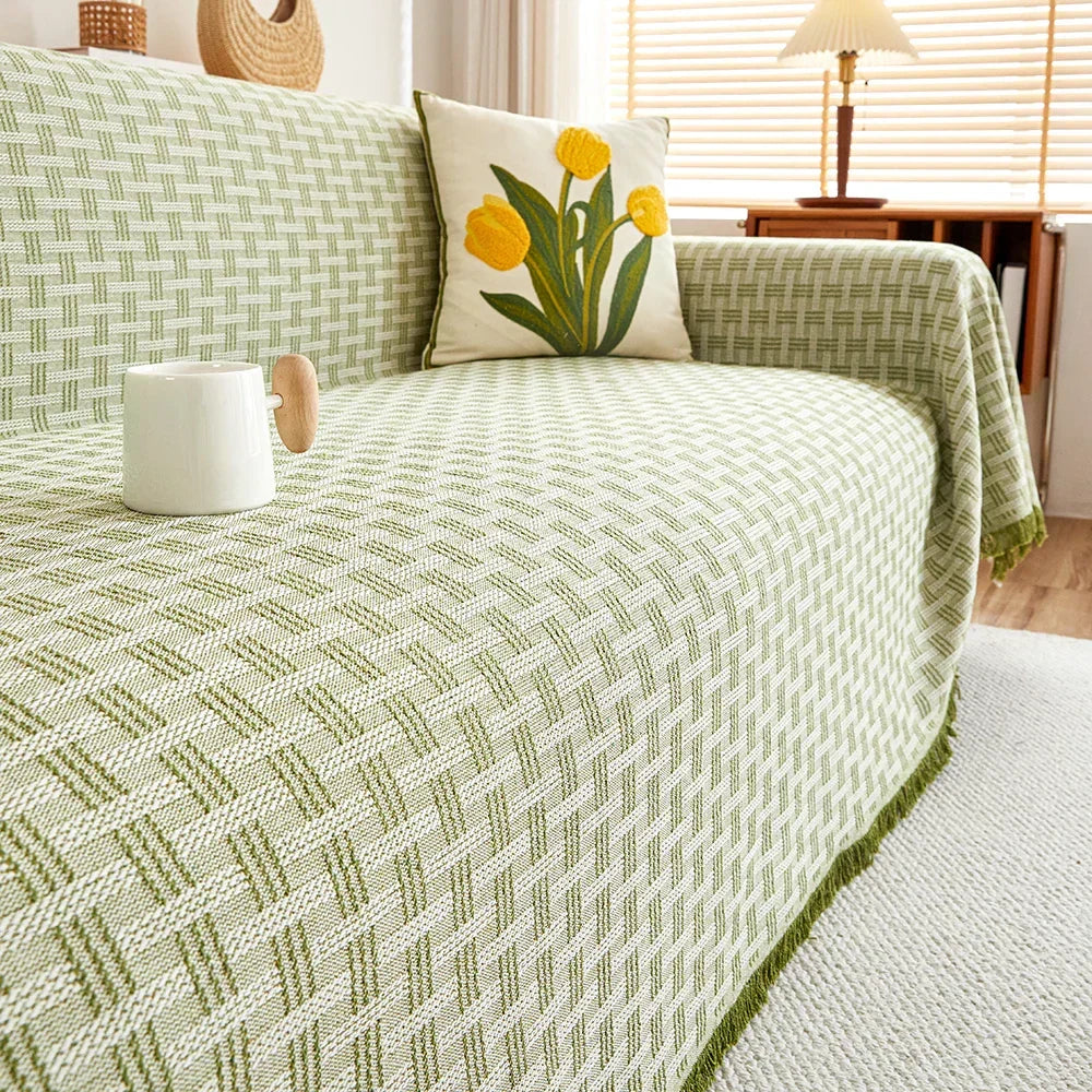 Large Sofa Cover with Reversible Pattern – Stylish Protection