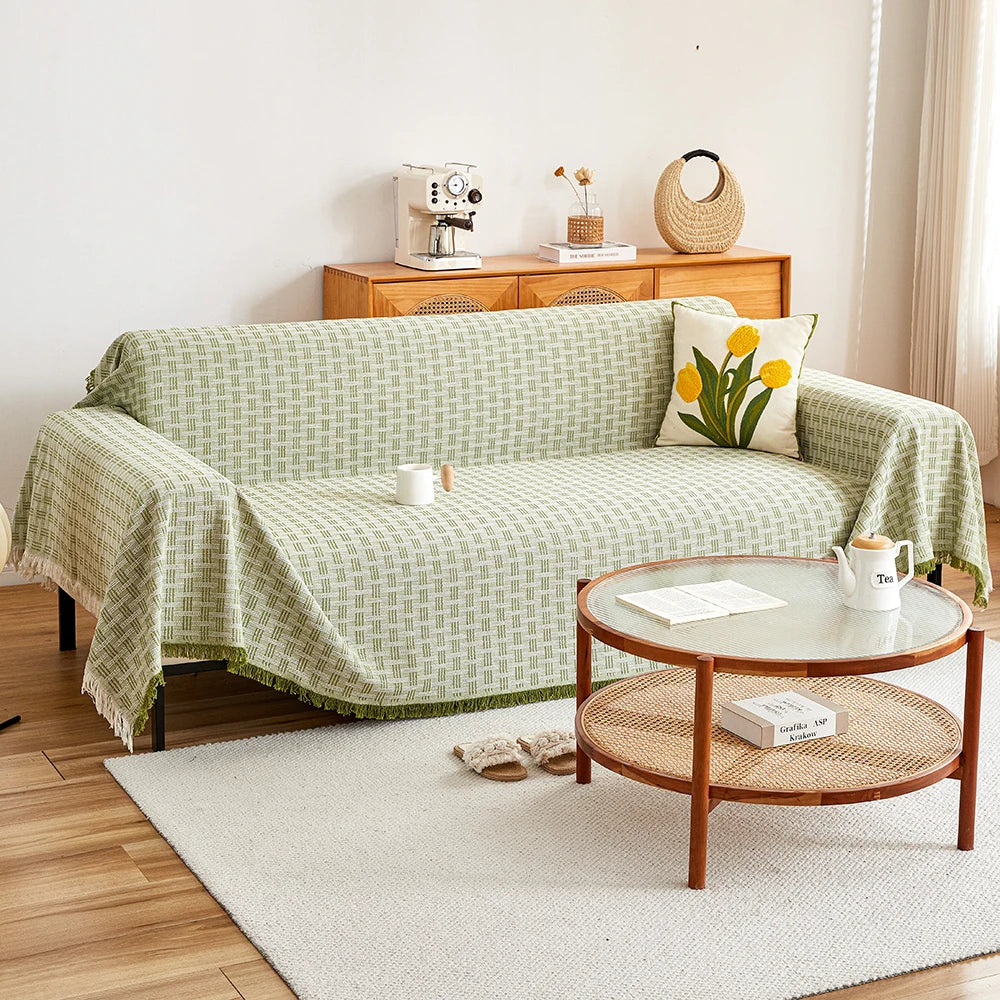 Large Sofa Cover with Reversible Pattern – Stylish Protection