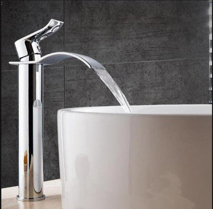 BowLift | Vanity faucet waterfall faucet brass vanity faucet mixer tap