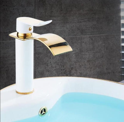 BowLift | Vanity faucet waterfall faucet brass vanity faucet mixer tap