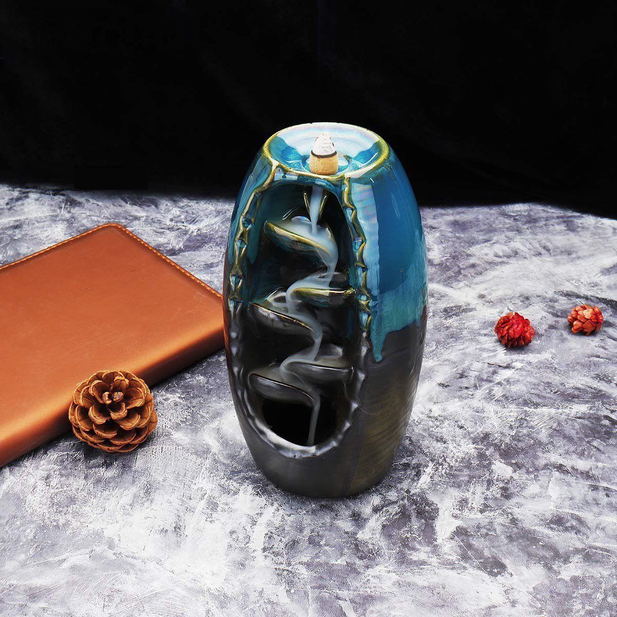 Skanto | ZenFlow - Handmade Incense Holder with Mesmerizing Waterfall Effect