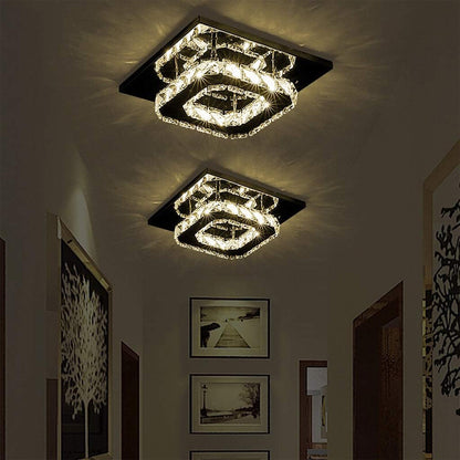 Modern LED Ceiling Light with Crystal Optic