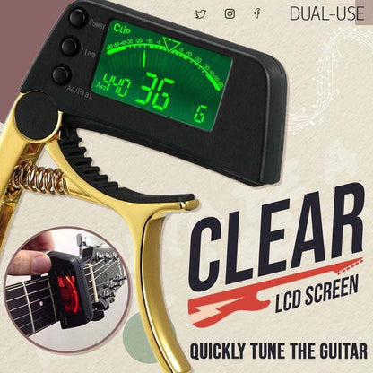 Skanto | DUAL-USE GUITAR CAPO TUNER WITH LCD DISPLAY