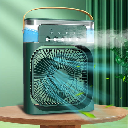 1pc Portable Air Conditioner, Portable Household Air Cooler, Hydro Cooling Fan, Portable Office Air Cooler, 3-Speed Air Cooling Fan Humidifier, 5 Humidifying Spray Nozzles for Household Appliances | Brehn