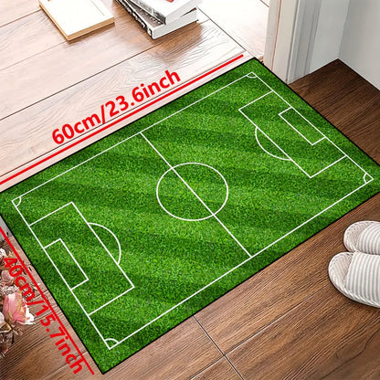 BowLift | SoccerPlay | Non-Slip Washable Rug for Living Room & Bedroom