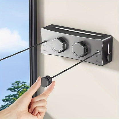 Retractable clothesline stainless steel 5.1 m double line | Bowlift