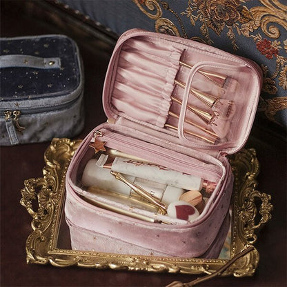 Skanto | Large Capacity Velvet Cosmetic Bag + Wash Bag