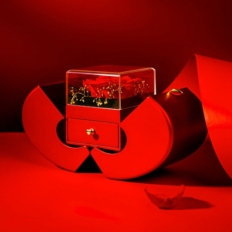 Skanto | Rose Apple Jewelry Box™ | With Eternal Rose Necklace.