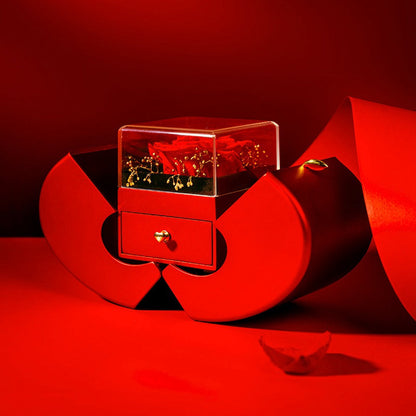 Skanto | Rose Apple Jewelry Box™ | With Eternal Rose Necklace.