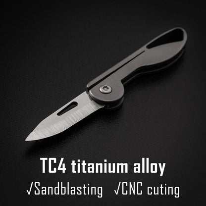 Mini Titanium Alloy Folding Pocket Knife Skanto