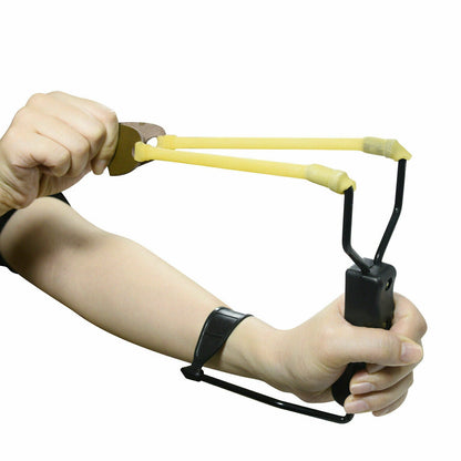 Foldable wrist slingshot.