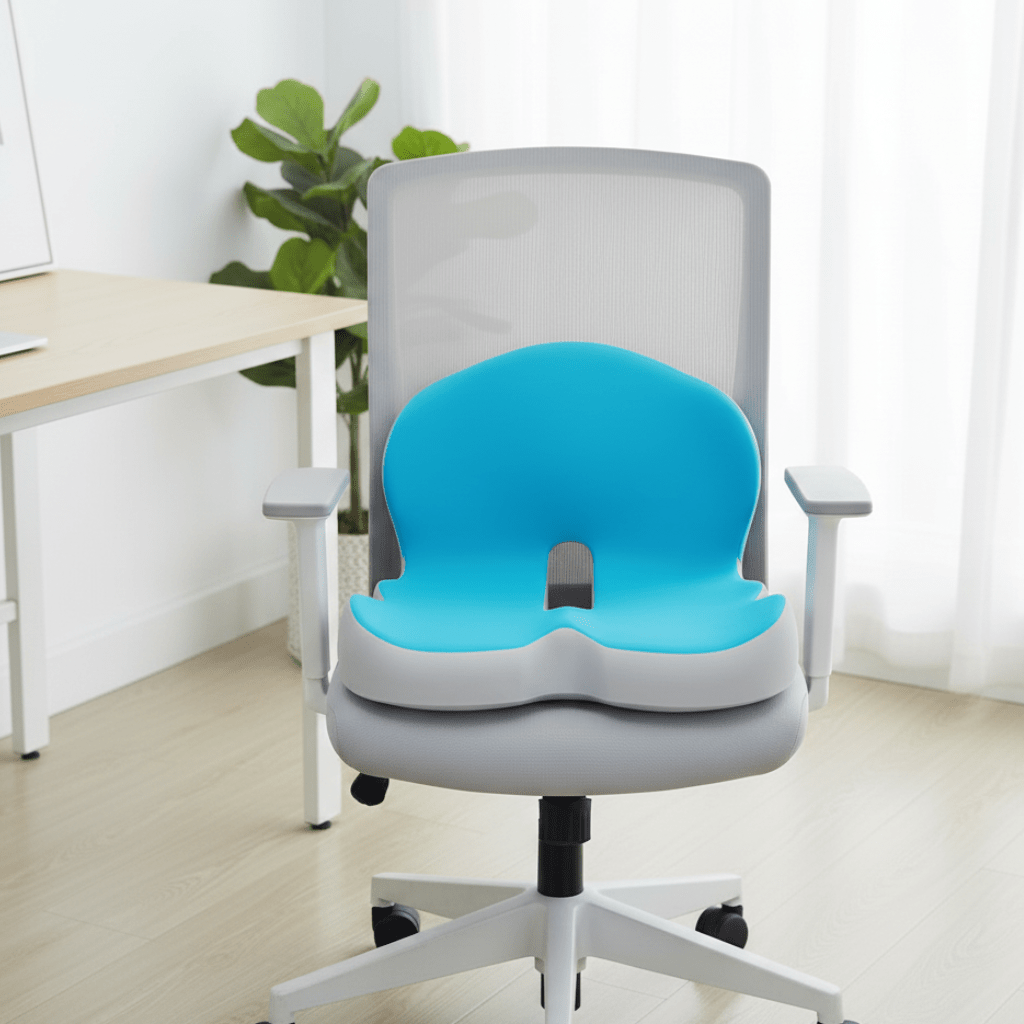 BowLift | ErgoComfort Seat Cushion – Ergonomic Memory Foam Cushion for Back Support and Comfort