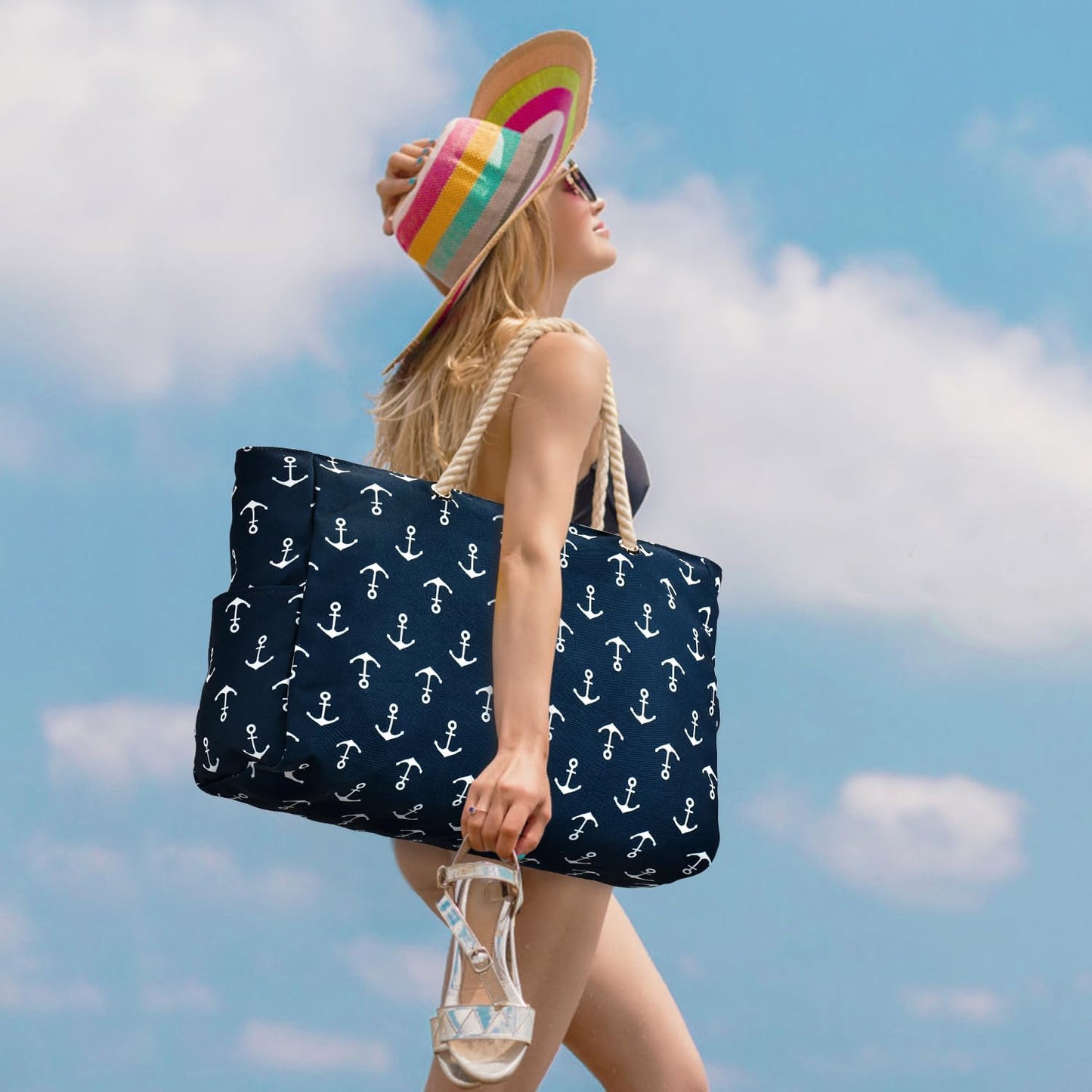 Waterproof large Tote with zipper storage for work and leisure | Karnz