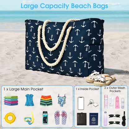 Waterproof Large Tote with Zipper Storage for Work and Play | Skanto