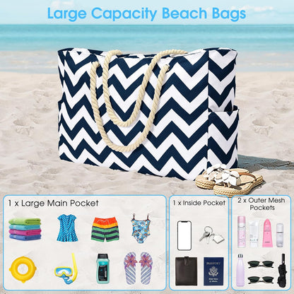 Waterproof Large Tote with Zipper Storage for Work and Play | Skanto