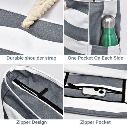 Waterproof Large Tote with Zipper Storage for Work and Play | Skanto