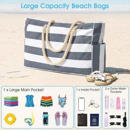 Waterproof Large Tote with Zipper Storage for Work and Play | Skanto