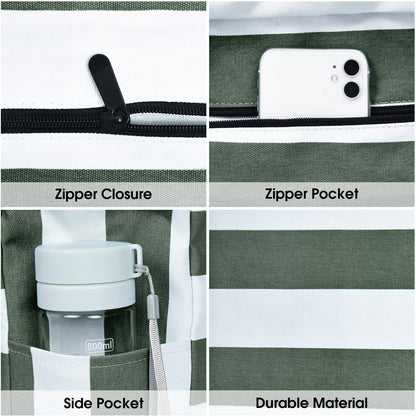 Waterproof Large Tote with Zipper Storage for Work and Play | Skanto