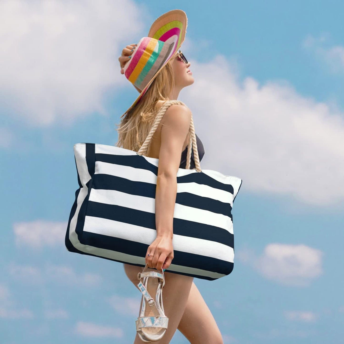 Waterproof Large Tote with Zipper Storage for Work and Play | Skanto