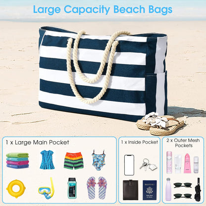 Waterproof Large Tote with Zipper Storage for Work and Play | Skanto