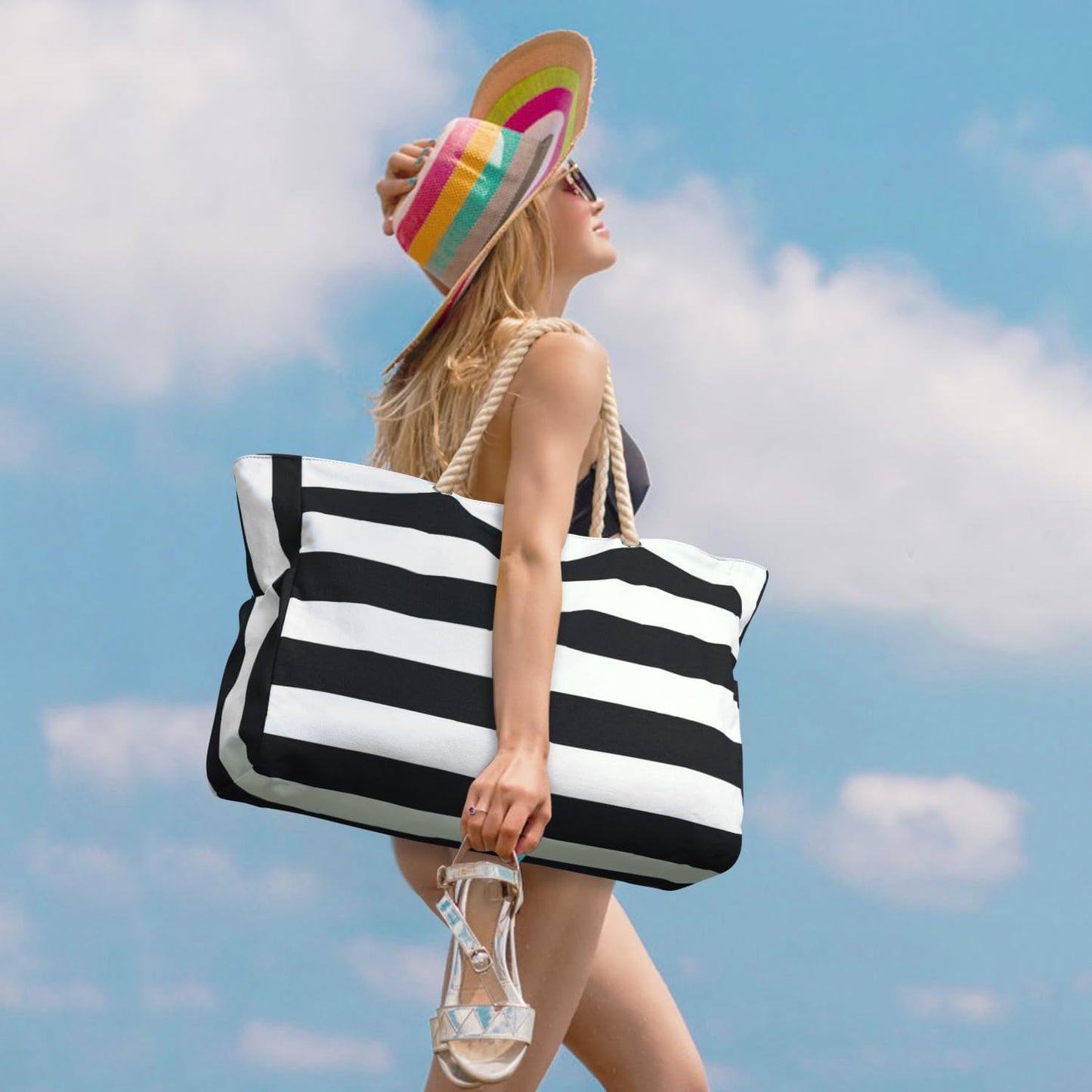 Waterproof Large Tote with Zipper Storage for Work and Play | Skanto