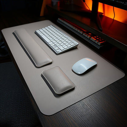 BowLift | Three-Piece Desk Set made of PU Leather - With Pad and Wrist Supports