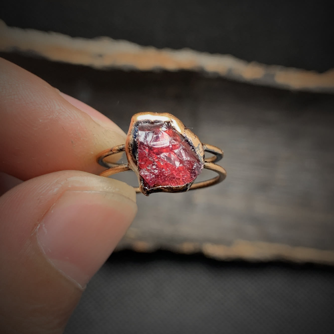 Skanto | Natural Raw Birthstone Ring - Selina