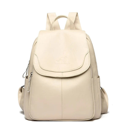 Skanto | Vintage Leather Women's Backpack - Isabella