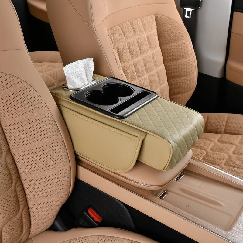 BowLift | Premium Car Center Console Armrest Cushion with Storage
