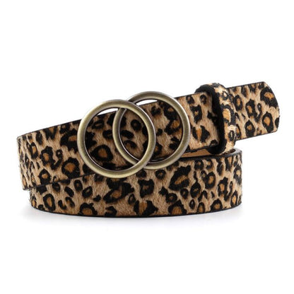 Skanto - Women's Leather Belt with O-ring Buckle