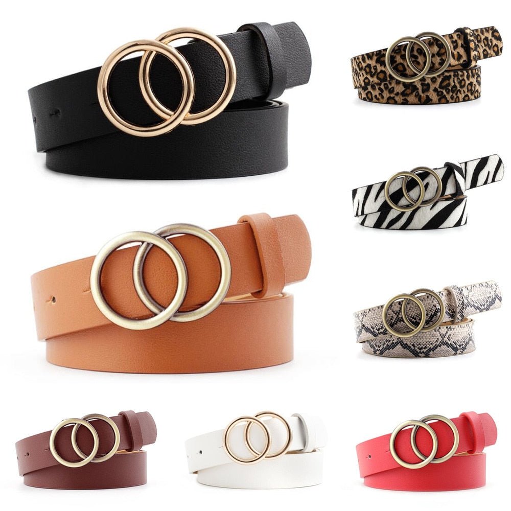 Skanto - Women's Leather Belt with O-ring Buckle