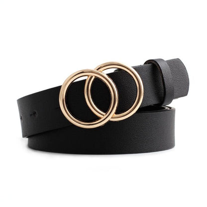 Skanto - Women's Leather Belt with O-ring Buckle