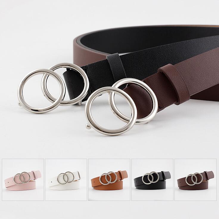 Skanto - Women's Leather Belt with O-ring Buckle