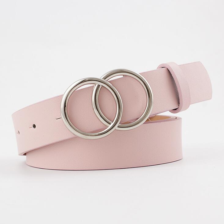 Skanto - Women's Leather Belt with O-ring Buckle