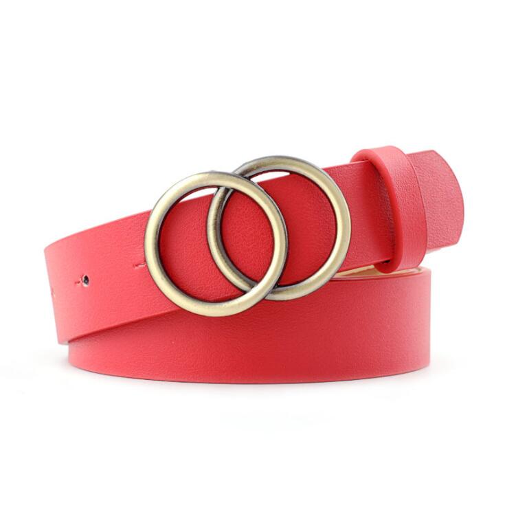 Skanto - Women's Leather Belt with O-ring Buckle