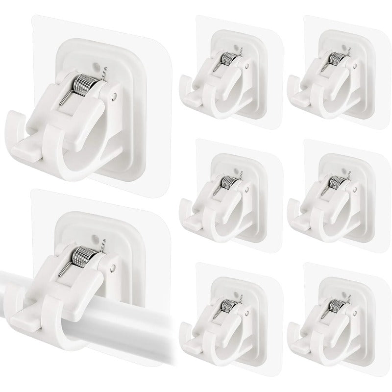 BowLift | Nail-Free Adjustable Curtain Rod Bracket Holders – Drill-Free & Wall-Safe