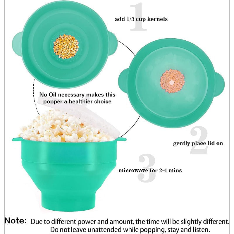 BowLift | Collapsible Silicone Microwave Popcorn Popper