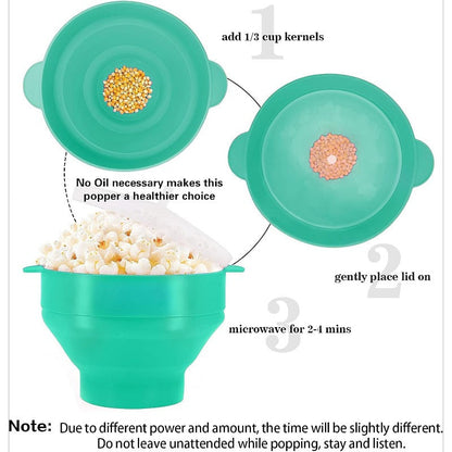 BowLift | Collapsible Silicone Microwave Popcorn Popper