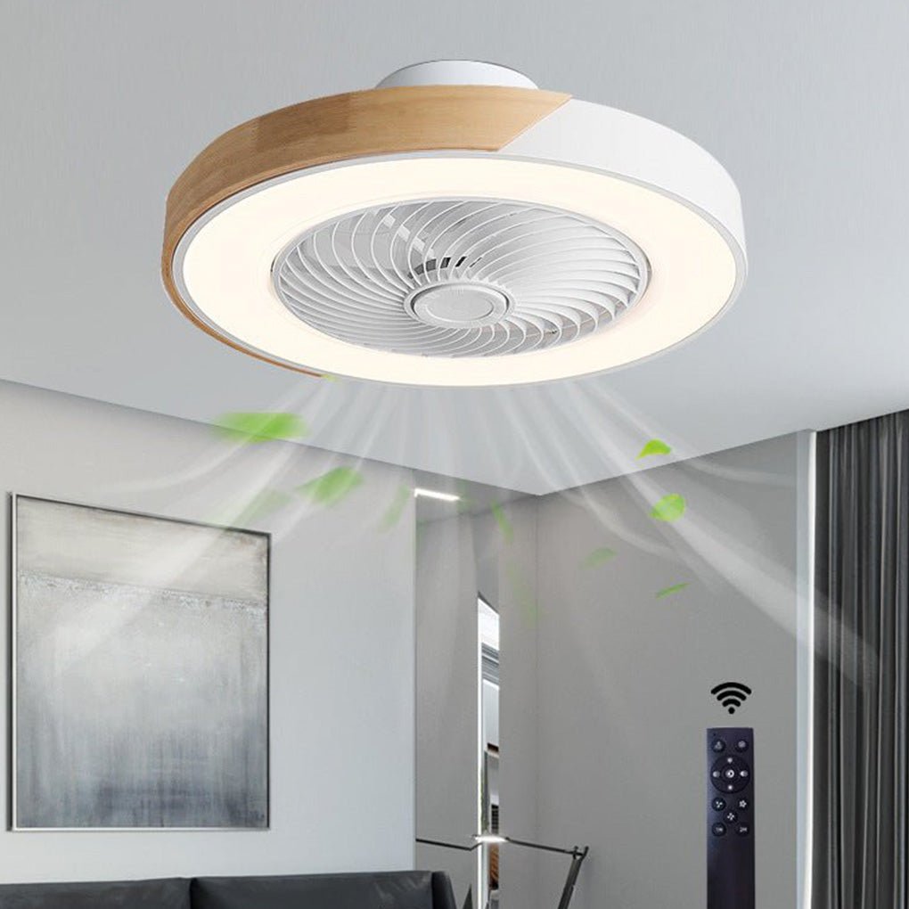 Skanto | Integrated LED Ceiling Lamp and Bladeless Fan with Remote Control