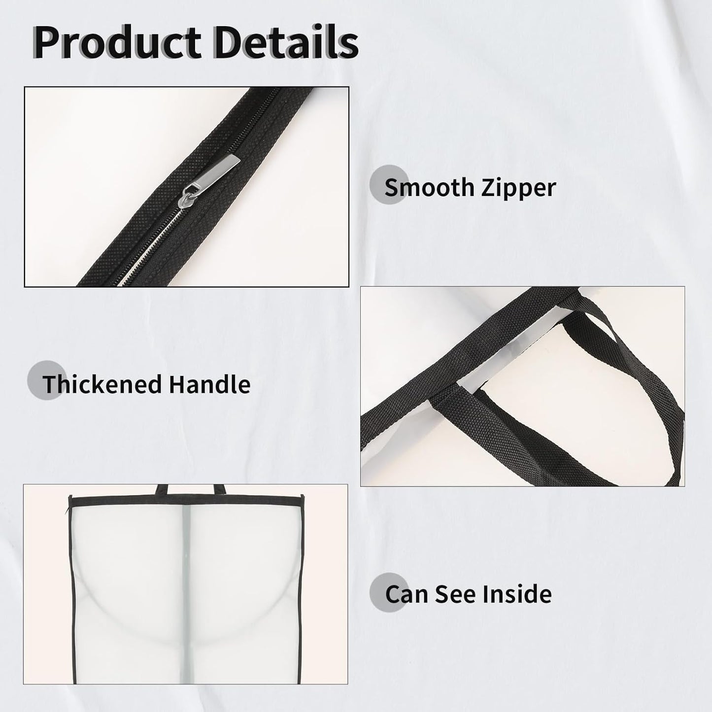 BowLift | Long Garment Storage Cover – 180cm Dress Bag with Zipper & Window (Buy 1, Get 1 FREE)