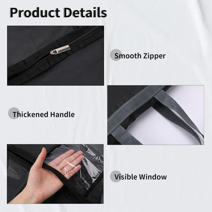 BowLift | Long Garment Storage Cover – 180cm Dress Bag with Zipper & Window (Buy 1, Get 1 FREE)