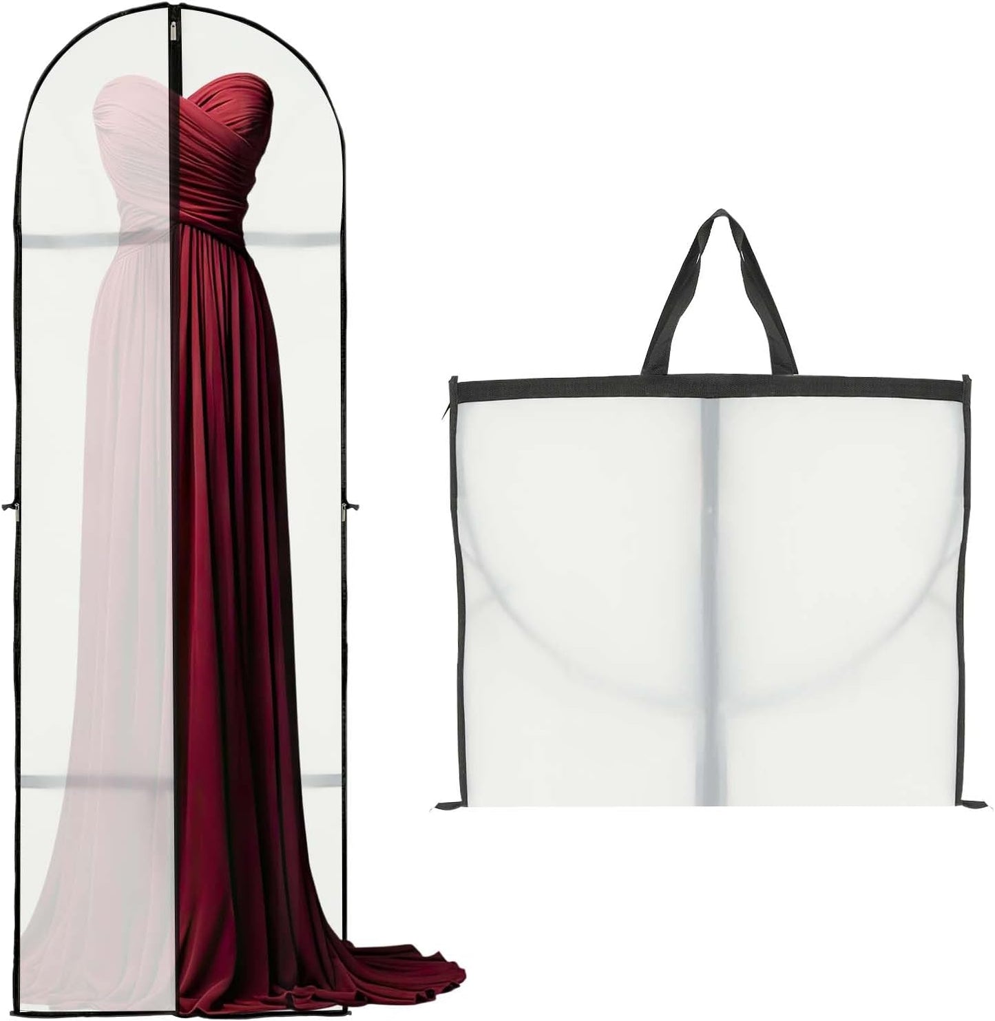 BowLift | Long Garment Storage Cover – 180cm Dress Bag with Zipper & Window (Buy 1, Get 1 FREE)