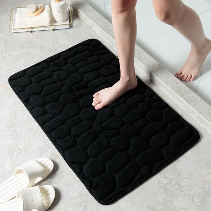 Pebble Design Bathroom Mat with Memory Foam