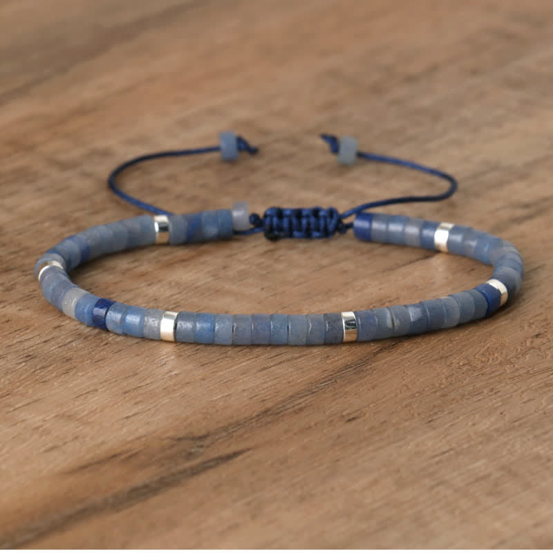 Skanto | Braided bracelet with 2,4 mm natural stone beads – Seraphina
