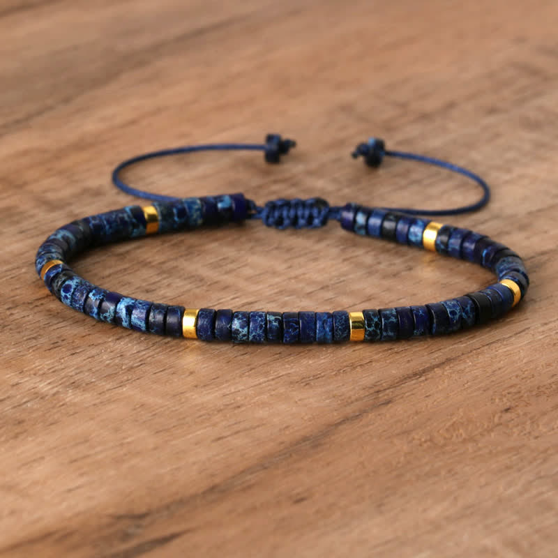 Skanto | Braided bracelet with 2,4 mm natural stone beads – Seraphina