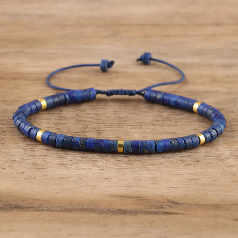 Skanto | Braided bracelet with 2,4 mm natural stone beads – Seraphina